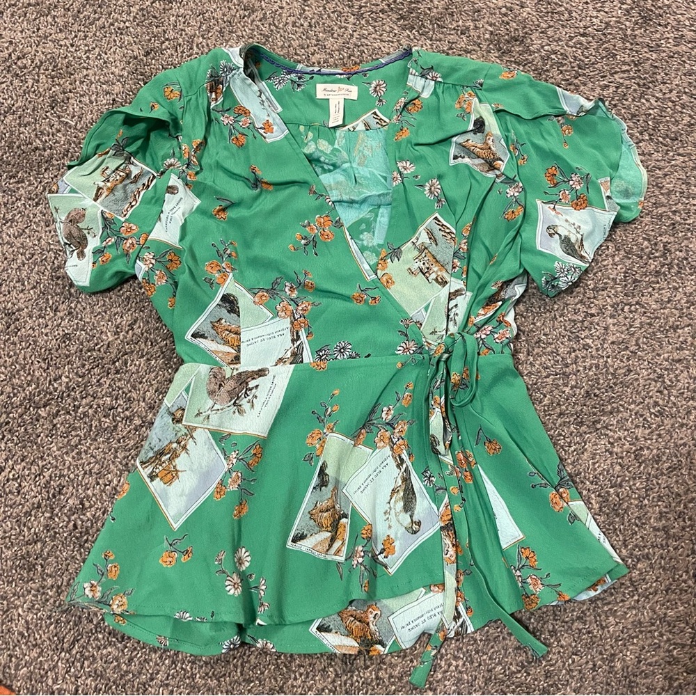 Anthropology Meadow Rue Bon Voyage Blouse - Picture 2 of 4